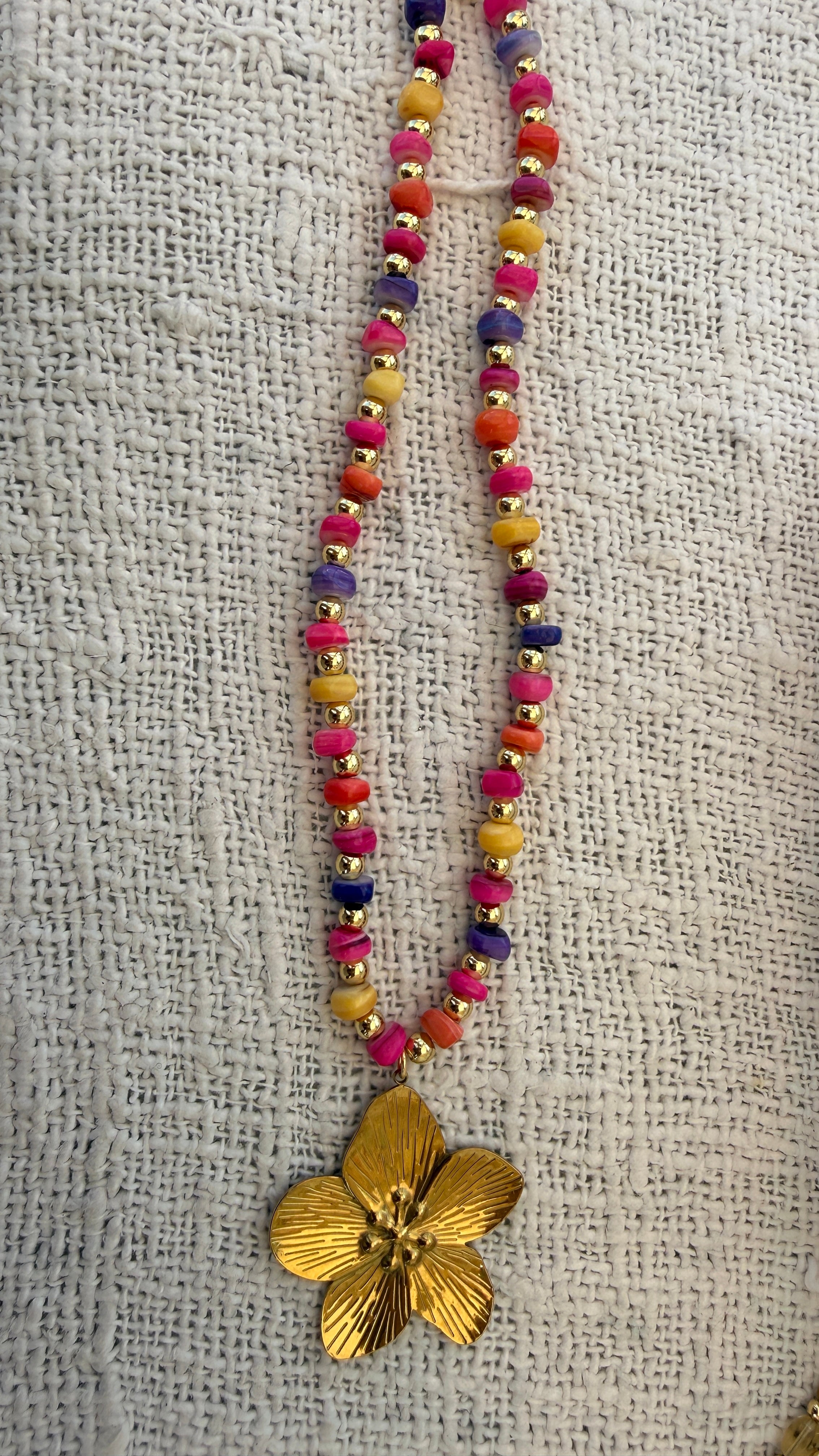 Colorful Flower Necklace