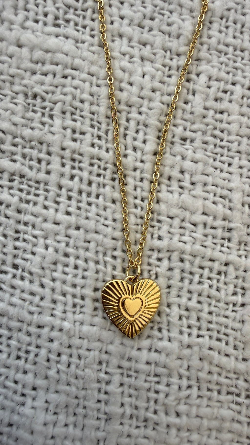 gold filled heart initial necklace