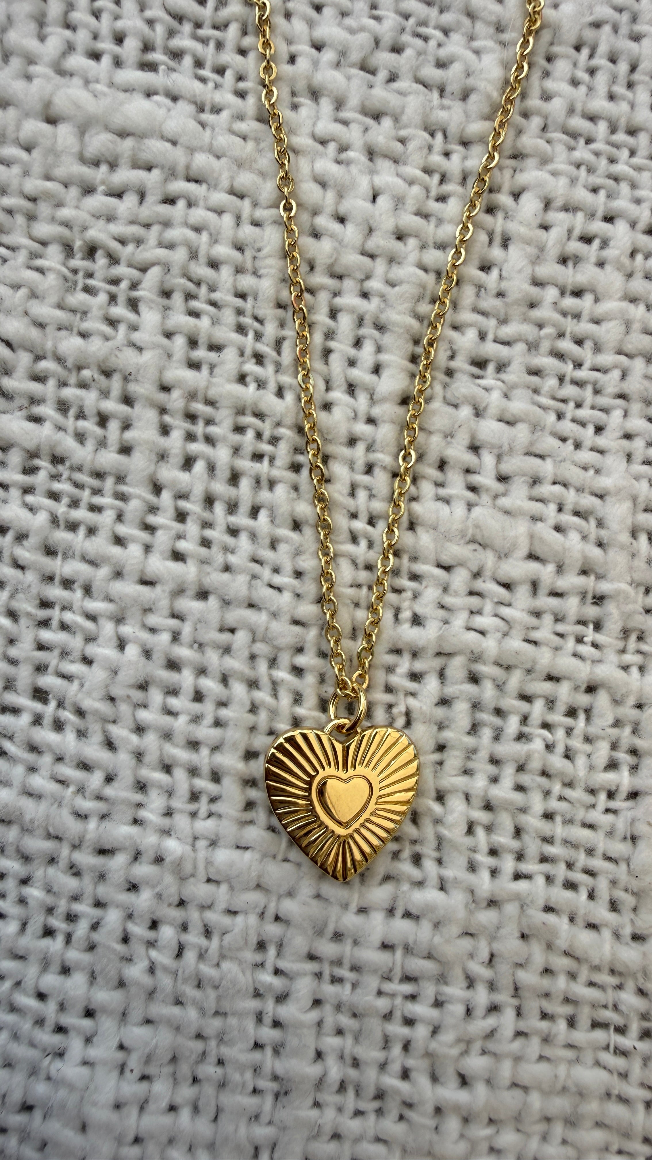 gold filled heart initial necklace