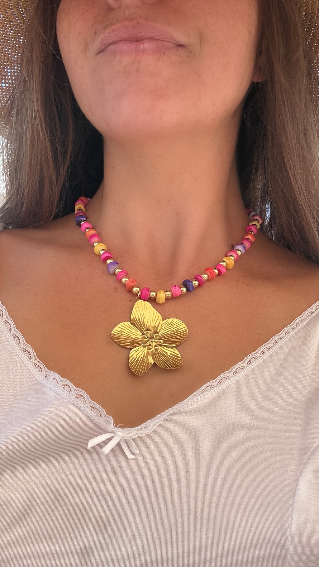 Colorful Flower Necklace