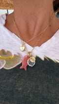 gold filled heart initial necklace