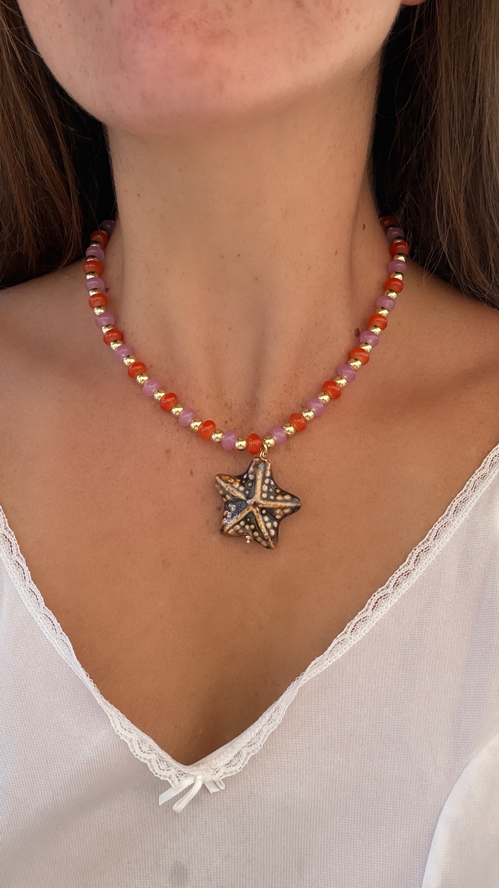 starfish sunset necklace